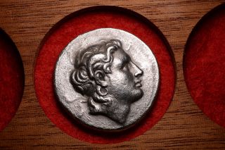 Ancient Greek Silver Alexander The Great Tetradrachm Coin Of Lysimachos - 286 Bc photo