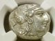 Greek Athena - Owl 393 - 294 Bc.  Silver Tetradrachm Au Star Ngc - Pq Coins: Ancient photo 4