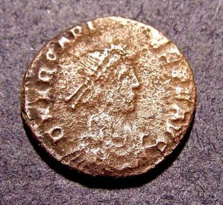 Arcadius,  Emperor Drags Prisoner Led By Chi - Rho Christogram,  Roman Coin photo