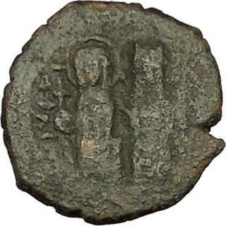 Justin Ii & Queen Sophia 565ad Ancient Medieval Byzantine Coin Large K I40114 photo