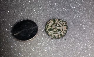 Rare Bronze Pogh Levon Iv (1320 - 1342) Cilician Armenia Ancient Coin photo