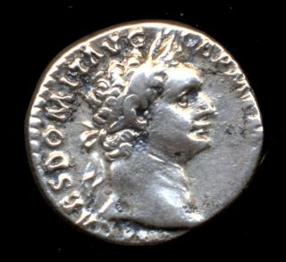 111 - Indalo - Domitian.  Ar Denarius,  89 Ad.  Minerva.  Rome photo