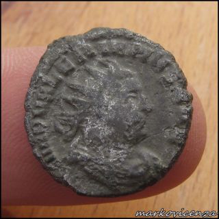 Valerian I Ar Antoninianus.  Lyons.  Ancient Bronze Roman Coin photo