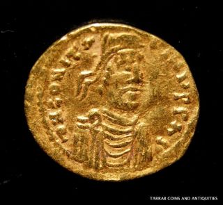 Ancient Byzantine Gold Coin Semissis Constans Ii.  641 - 668 Ad photo
