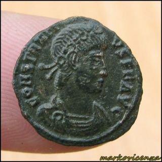 Constantius Ii Ae3.  347 - 8 Ad.  Ancient Bronze Roman Coin photo