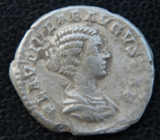Roman Silver Denarius Of Plautilla,  Augusta 202 - 205 A.  D Rev:caracalla photo
