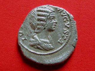 Rare Roman Silver Denarius Of Empress Julia Domna photo