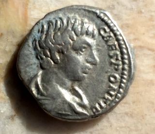 Caracalla,  198 - 199ad. ,  Rome,  Silver Denarius 3.  8 Grams,  Rome. photo