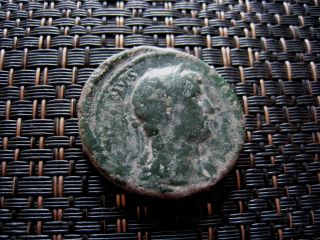 Bronze Ae Dupondius Of Hadrian 117 - 138 Ad Ancient Roman Coin photo