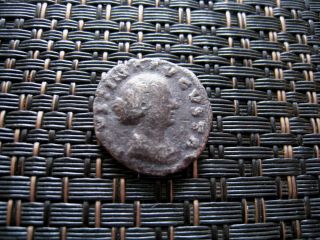 Silver Denarius Of Faustina Ii Wife Of Marcus Aurelius Ancient Roman Coin photo