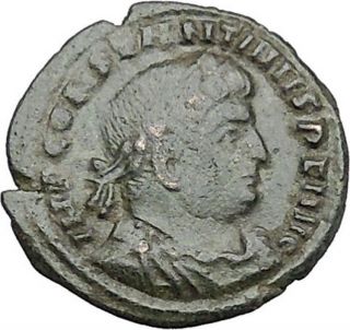 Constantine I The Great Ancient Roman Coin Sol With Globe Sun God Cult I41218 photo
