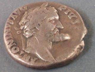 Rare 151 - 152 Ad Rome Antoninus Pius Silver Coin,  Pax On Reverse photo
