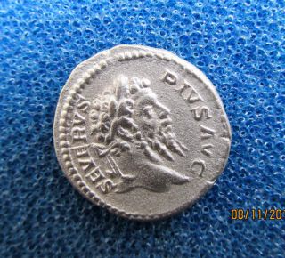 Septimius Severus Ar Denarius.  Rome,  Ad 193 - 211.  Severvs Pivs Avg photo