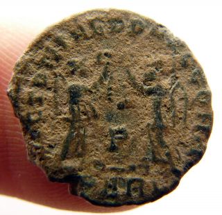 Ancient Roman Bronze Coin Roman Imperial Empire Old Antique photo