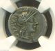 Roman Republic: M.  Porcius Laeca,  - C.  125bc - Ar Denarius (3.  88g) - Ngc Vf Coins: Ancient photo 2