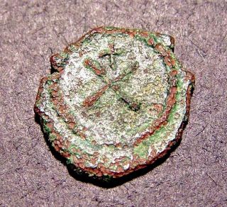 Tiberius Ii Constantine,  Christian Cross,  Byzantine Emperor Decannummium Coin photo