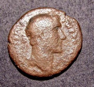 Antoninus Pius,  161 Ad Rome,  Ancient Imperial Roman Bronze Coin photo