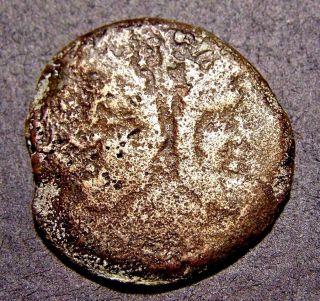 Roman Republic Coin,  Large 2 - Headed Janus & Ship Prow,  Ancient 2nd Cent Bc Coin photo