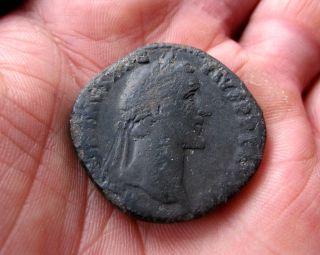 Antoninus Pius Bronze Sestertius Roman Coin photo
