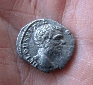Scarce Good Grade Clodius Albinus Silver Denarius Roman Coin photo