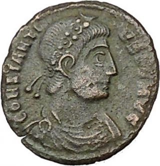 Constantius Ii Constantine The Great Son Ancient Roman Coin Victories I41010 photo