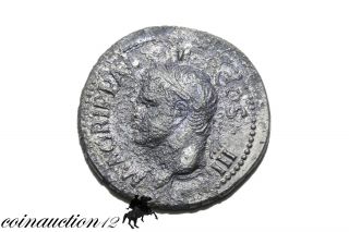 Roman Coin Agrippa Ae As,  S C Neptune Stng 1 Holding Dolphin & Trident photo