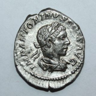 Roman Silver Denarius Of Elagabalus photo