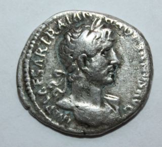 Roman Silver Denarius Of Hadrian photo