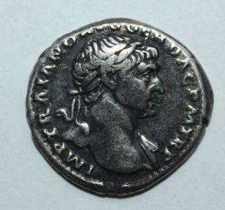 Roman Silver Denarius Of Trajan photo