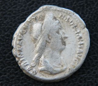 Roman Silver Denarius Of Sabina 128 - 136 Ad Rev:vesta photo