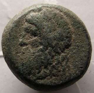 Ancient Greek Coin/adramytion/mysia/zeus/horseman photo