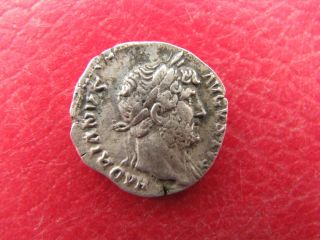 Hadrian Ar Denarius 117 - 138 Ad Cos Iii Crescent & Star photo