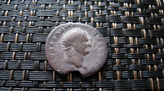 Silver Ar Denarius Of Titus As Caesar Ancient Roman Coin photo