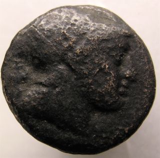Ancient Greek Coin/ionia/klazomenai/athena/corinthian Helmet/ram photo