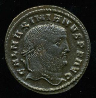 D - D Roman Empire - Galerius Maximian (305 - 311) Billon Follis,  6,  17 G. photo
