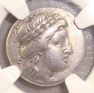 2nd - 1st Centuries Bc Thessalian League Ancient Greek Silver Drachm Ngc F 4/5 5/5 photo
