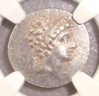 100 - 85 Bc Cappadocian Kingdom Ancient Greek Silver Drachm Ngc Ch.  Vf 5/5 3/5 photo