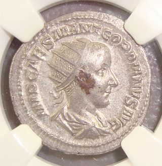 238 - 244 Ad Gordian Iii Ancient Roman Silver Double - Denarius Ngc Ch.  Xf 4/5 3/5 photo