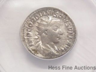 Anacs Roman Ad 241 - 243 Roman Gordian Iii Ar Antoninianus Silver Coin Vf 35 photo