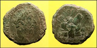 Roman Imperial - Marcus Aurelius 161 - 180 Ad.  Ae - Dupondius 176 - 177 Ad.  (0638) photo