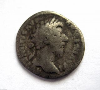 145 A.  D British Found Marcus Aurelius Roman Imperial Silver Denarius Coin photo