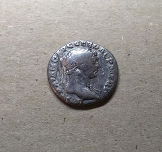 Antique Coin Silver Trajan Traianus Roman Denarius Ad 98 - 117 0185 photo