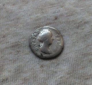 Antique Coin Silver Diva Faustina Roman Denarius Ad 138 - 141 A.  D 0146 photo