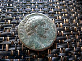 Bronze Ae Dupondius Of Marcus Aurelius 161 - 180 Ad Ancient Roman Coin photo