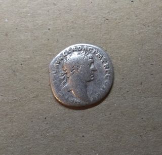 Antique Coin Silver Trajan Traianus Roman Denarius Ad 98 - 117 0181 photo