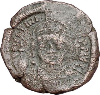 Justinian I 527ad Big Ancient Medieval Byzantine Coin Large M I41331 photo