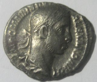 Roman Empire Alexander Severus Denario Silver Coin photo