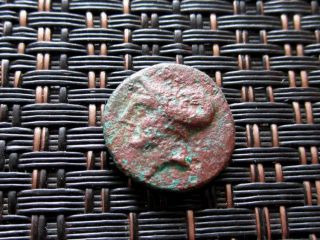 Ancient Greek Bronze Coin Unknown Very Interesting / 14mm photo