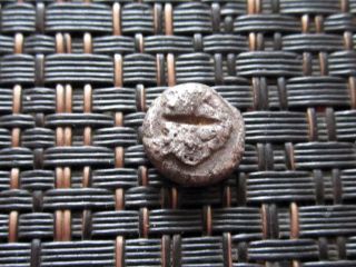 Ancient Greek Silver Coin Ar Diobol Unknown Very Interesting / 9mm photo