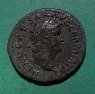 Tater Roman Imperial Ae As Coin Of Nero Temple Of Janus photo